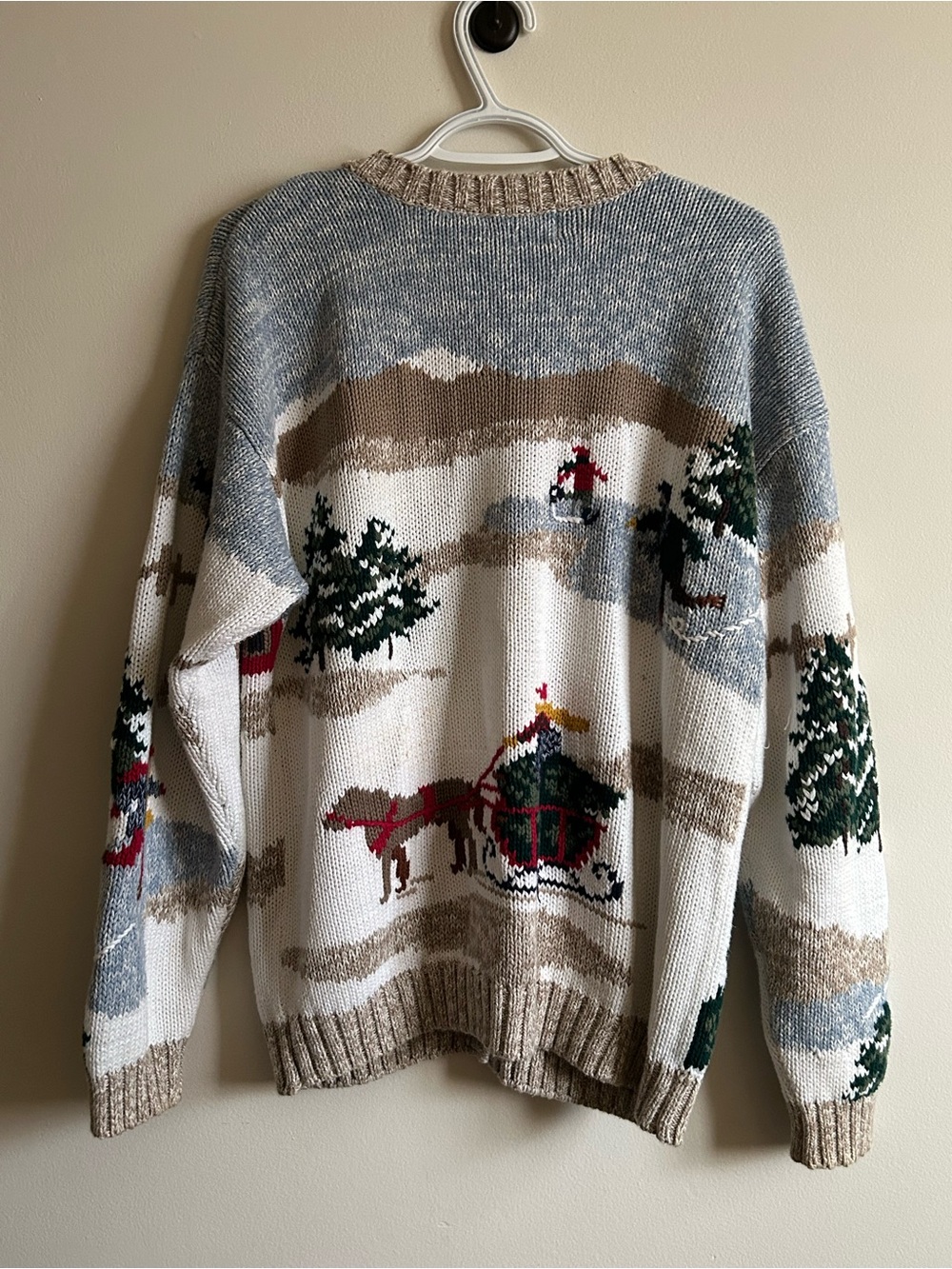 Vintage Northern Treasures knit cardigan Nordic Ski scene, Northern Reflections - Picture 6 of 7